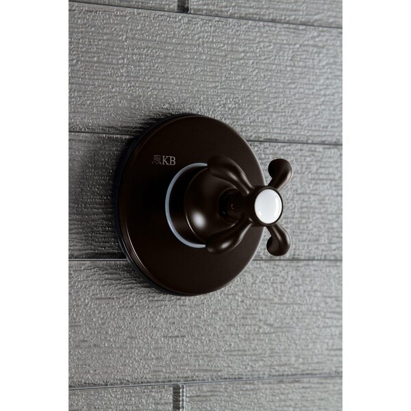 KS3035TX Single-Handle Three-Way Diverter Valve With Trim Kit, Oil Rubbed Bronze